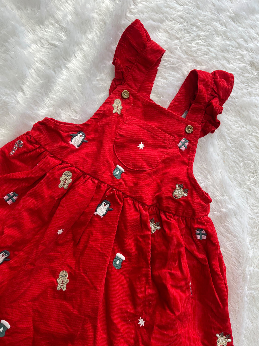Red corduroy frock