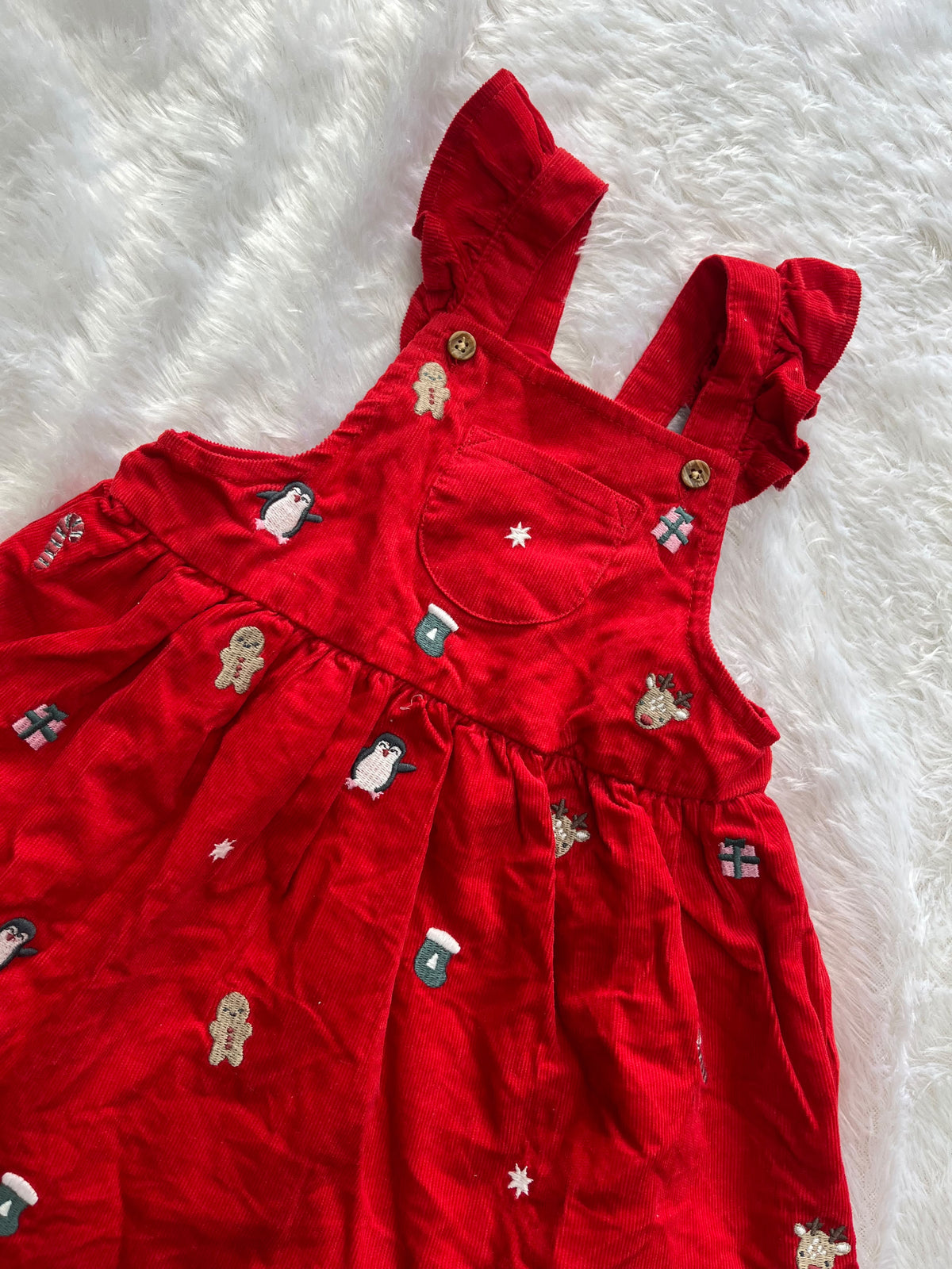 Red corduroy frock
