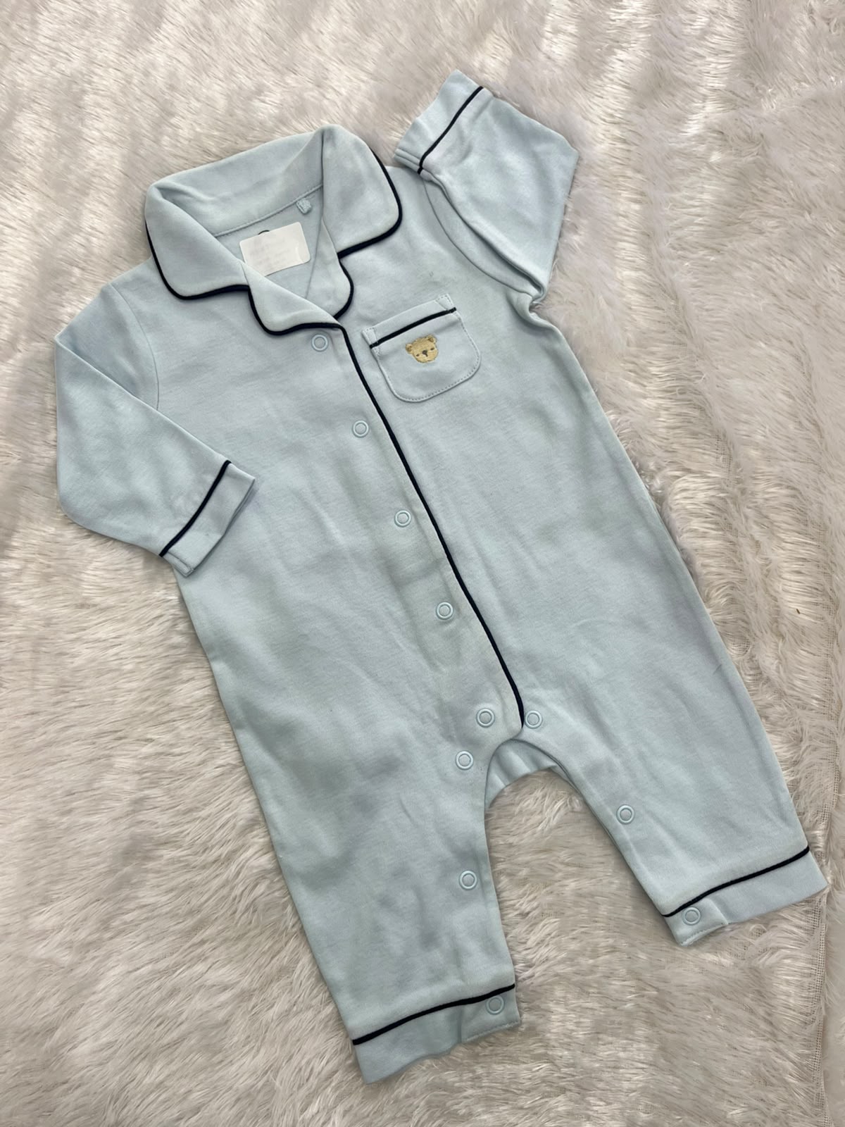 Cute collar teddy jumpsuit