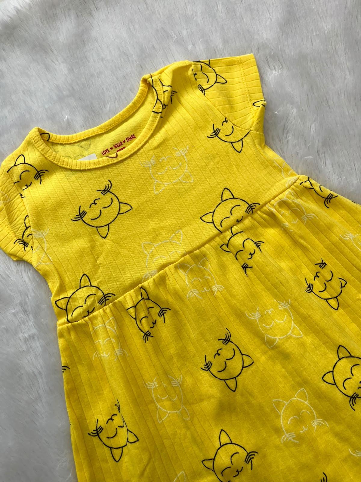 Yellow Ribbed Frock