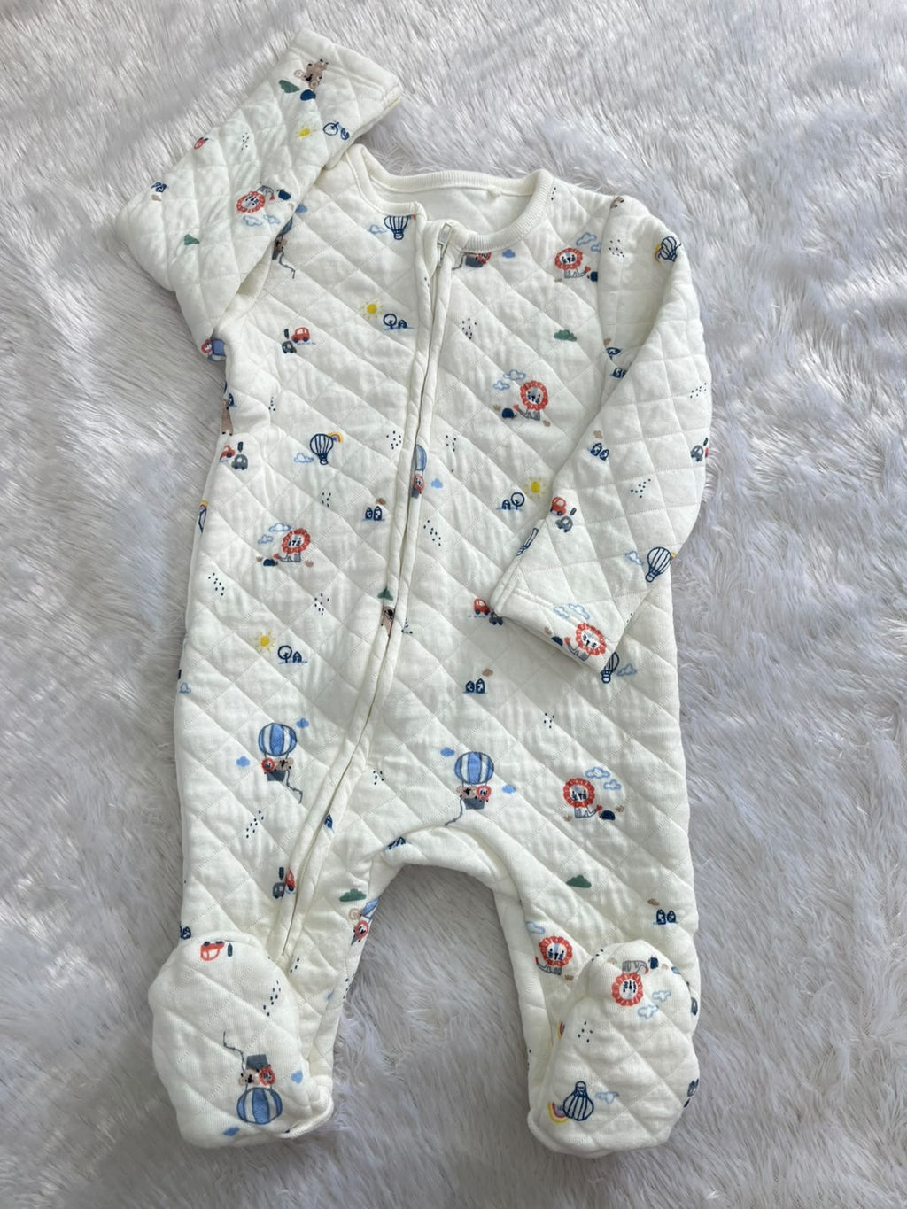 Quilted Zipper Romper