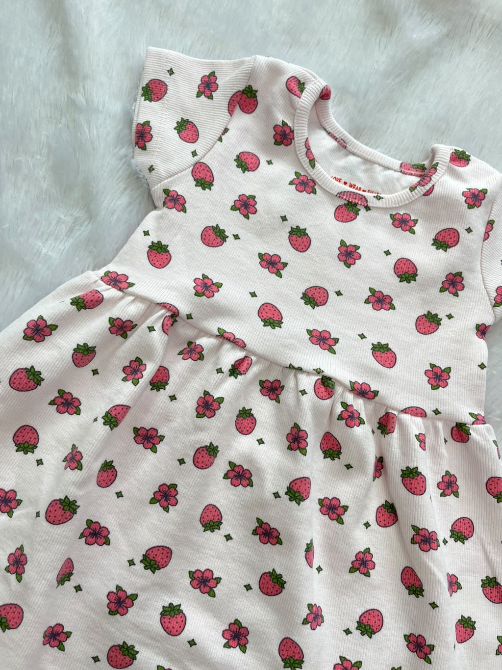 Strawberry Ribbed Frock