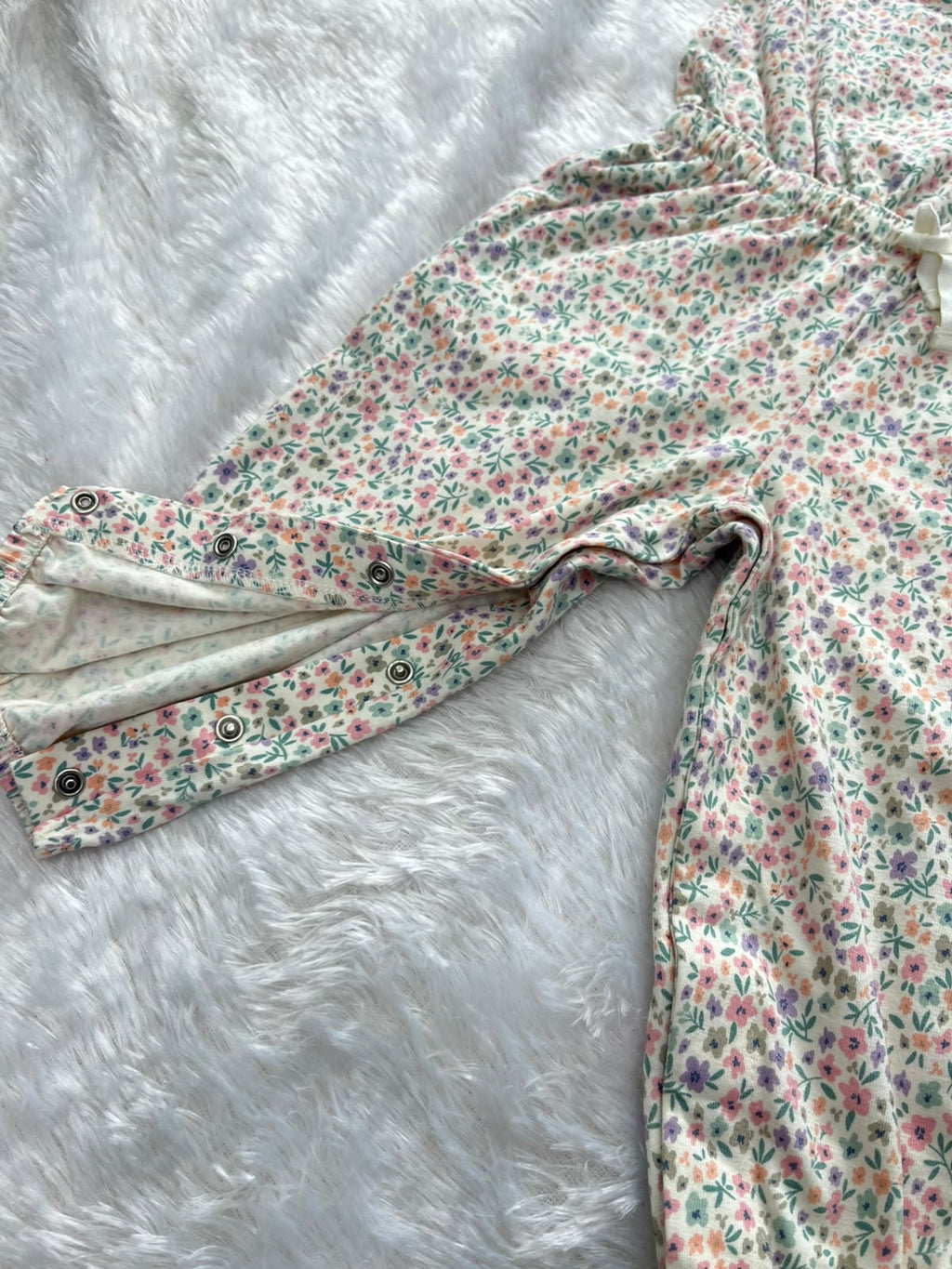 Girls floral dungarees