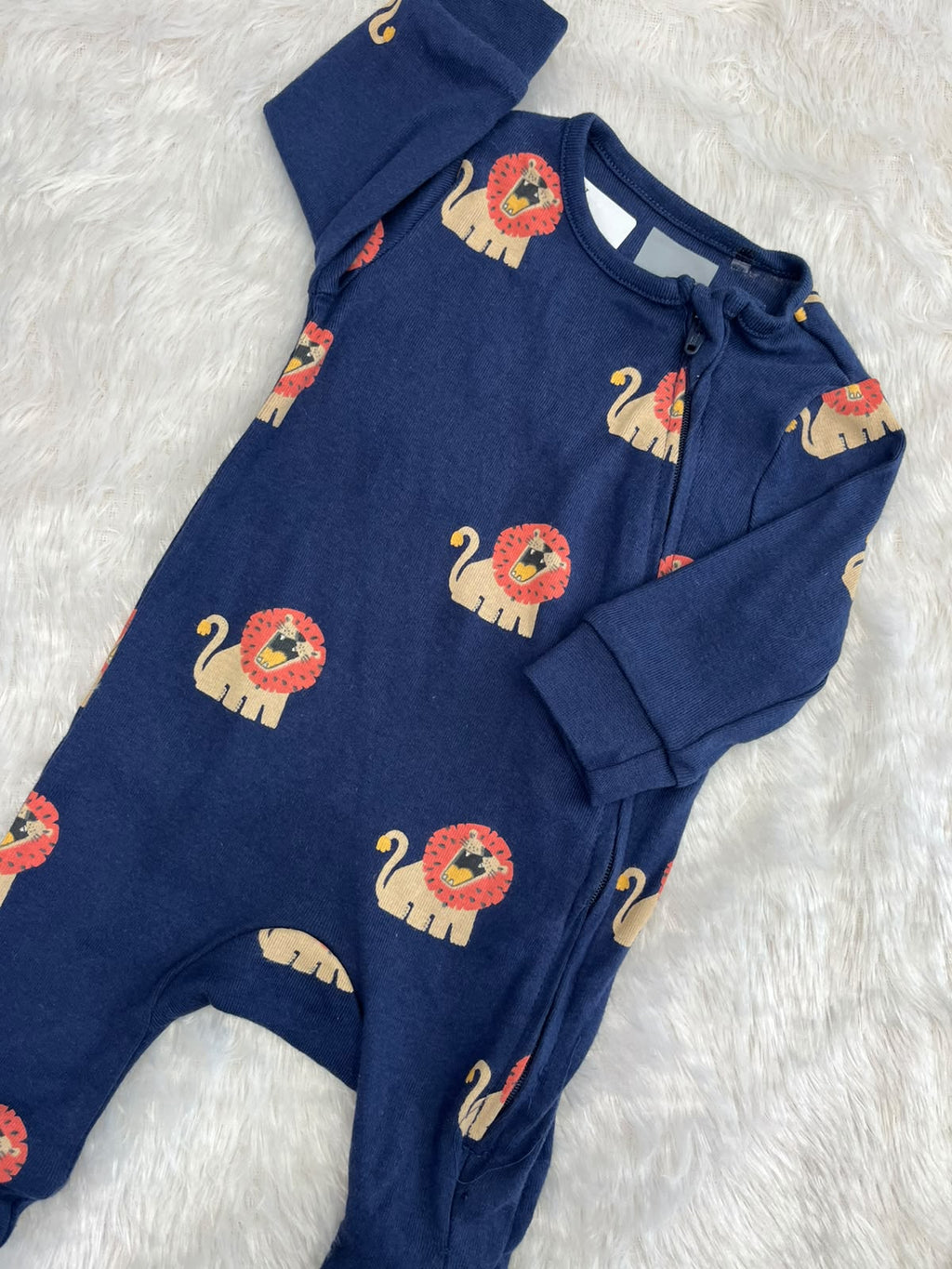 Lion Dark blue Romper