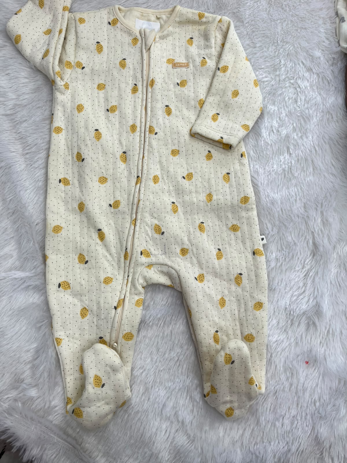 Sweet lemon quilted romper
