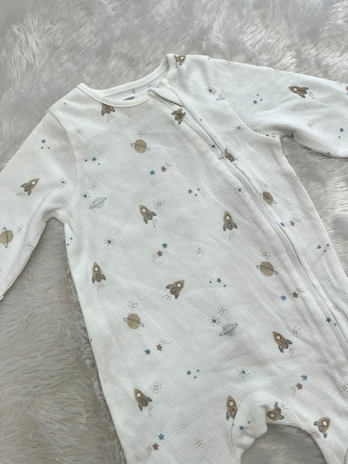 White aeroplane theme romper