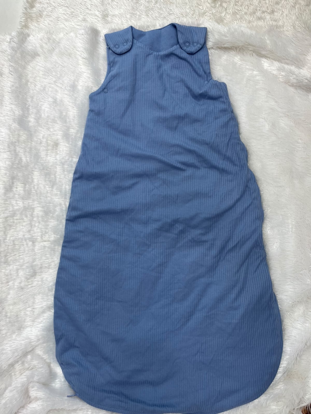 Blue Ribbed Sleeping Bag
