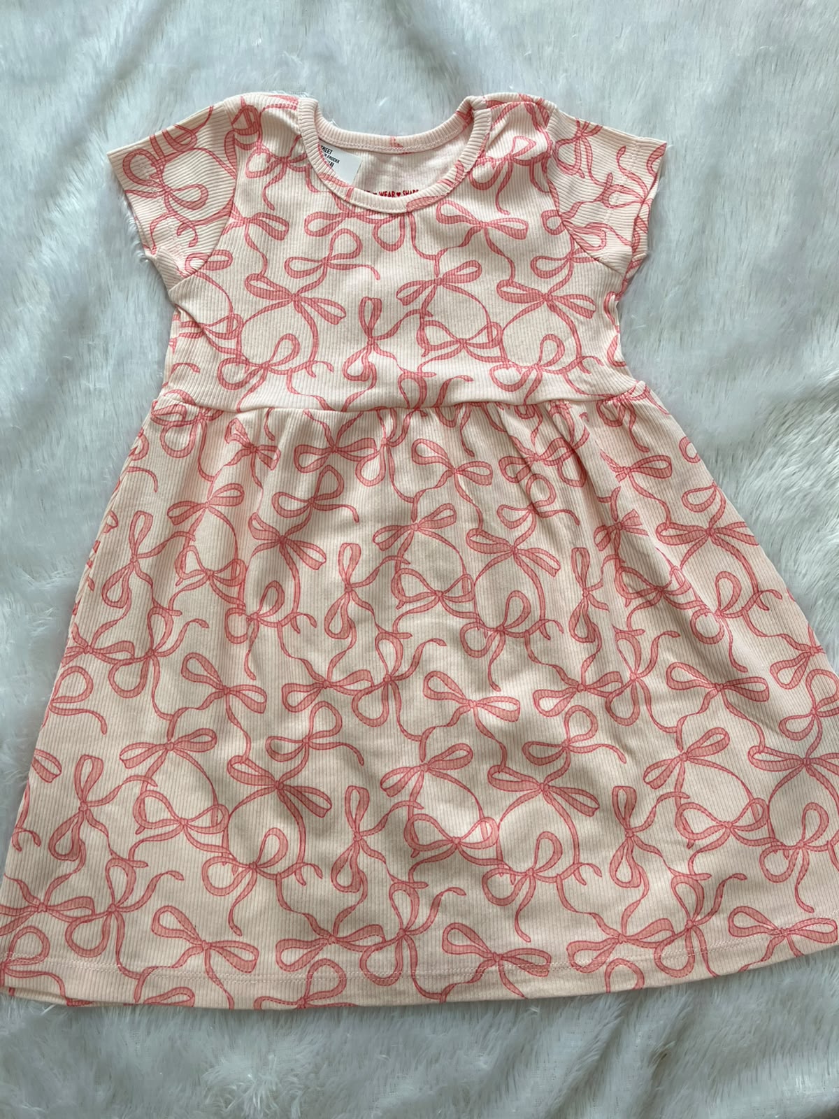 Ribbed bow frock