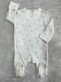 Ribbed turtle print romper