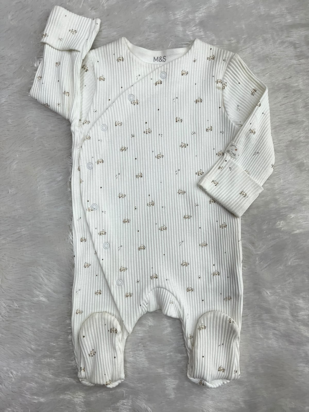 Ribbed turtle print romper