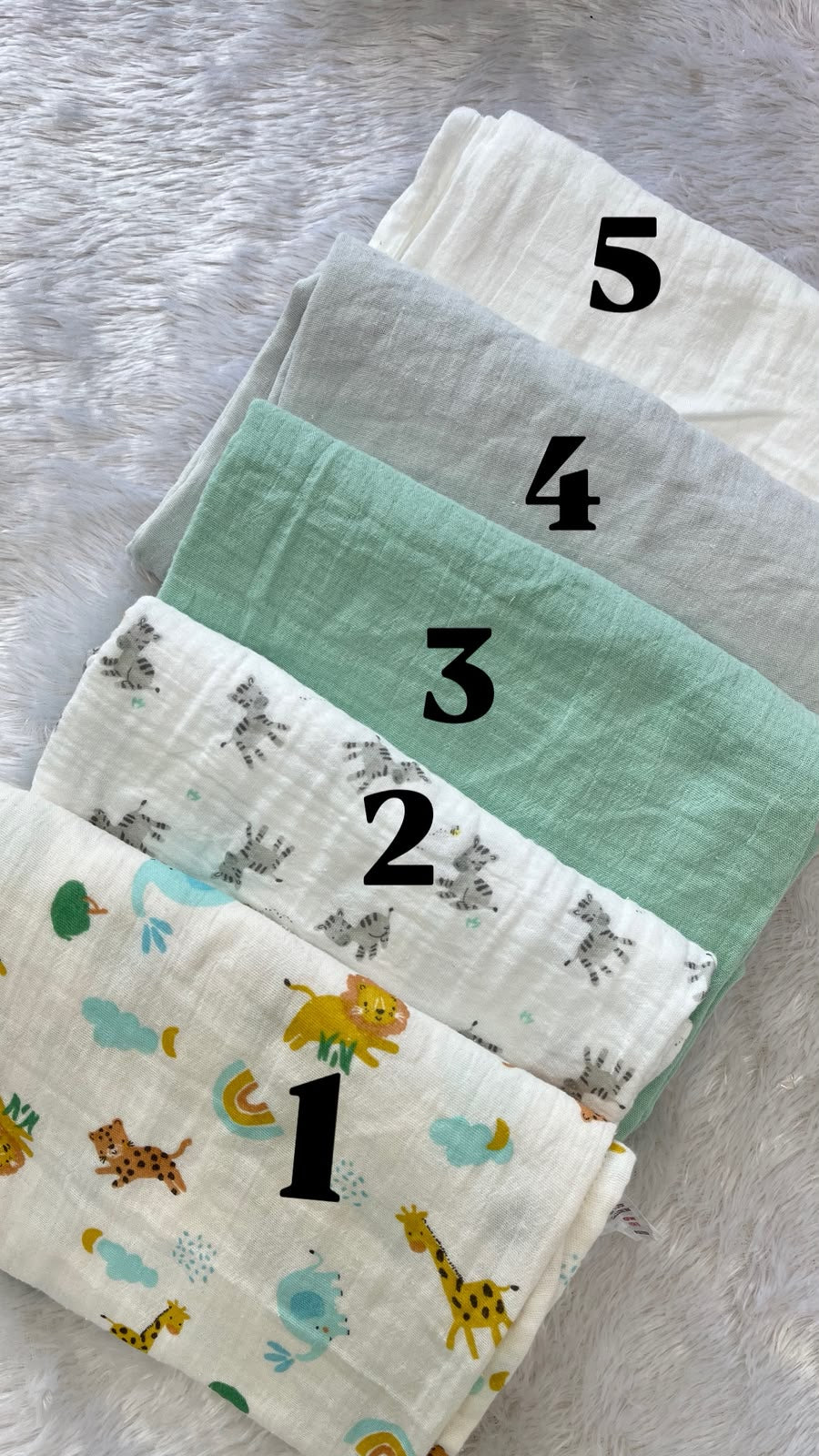 Muslin swaddles