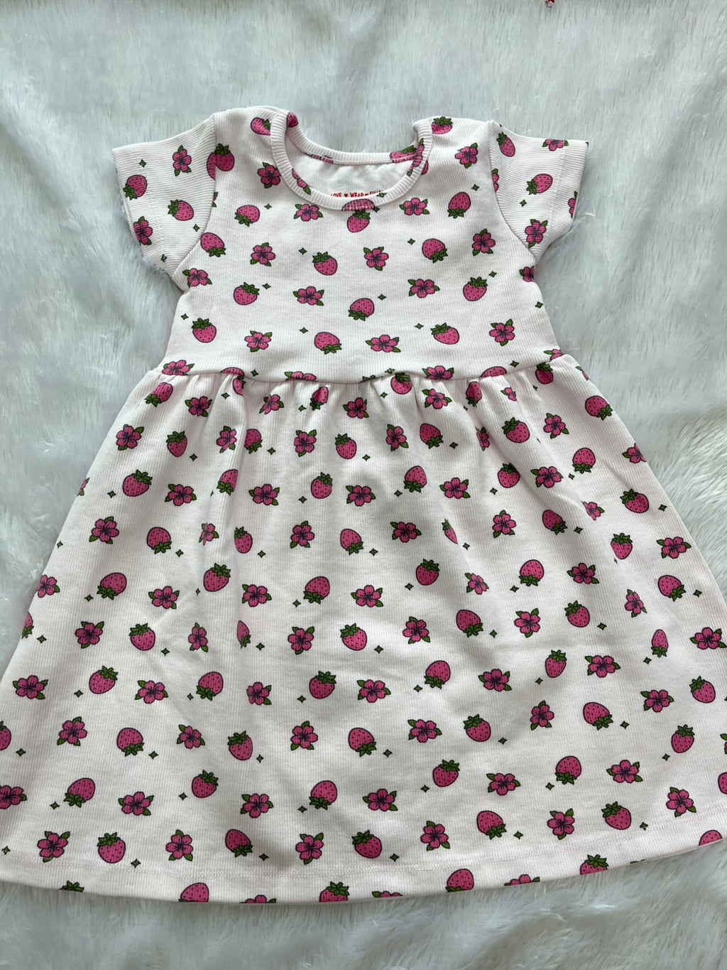 Strawberry Ribbed Frock
