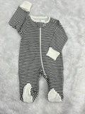 Black and white striped Romper