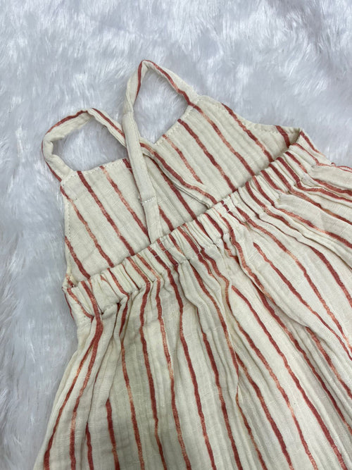 Beige Muslin Stripes