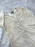 Cute bear ivory velvet Romper