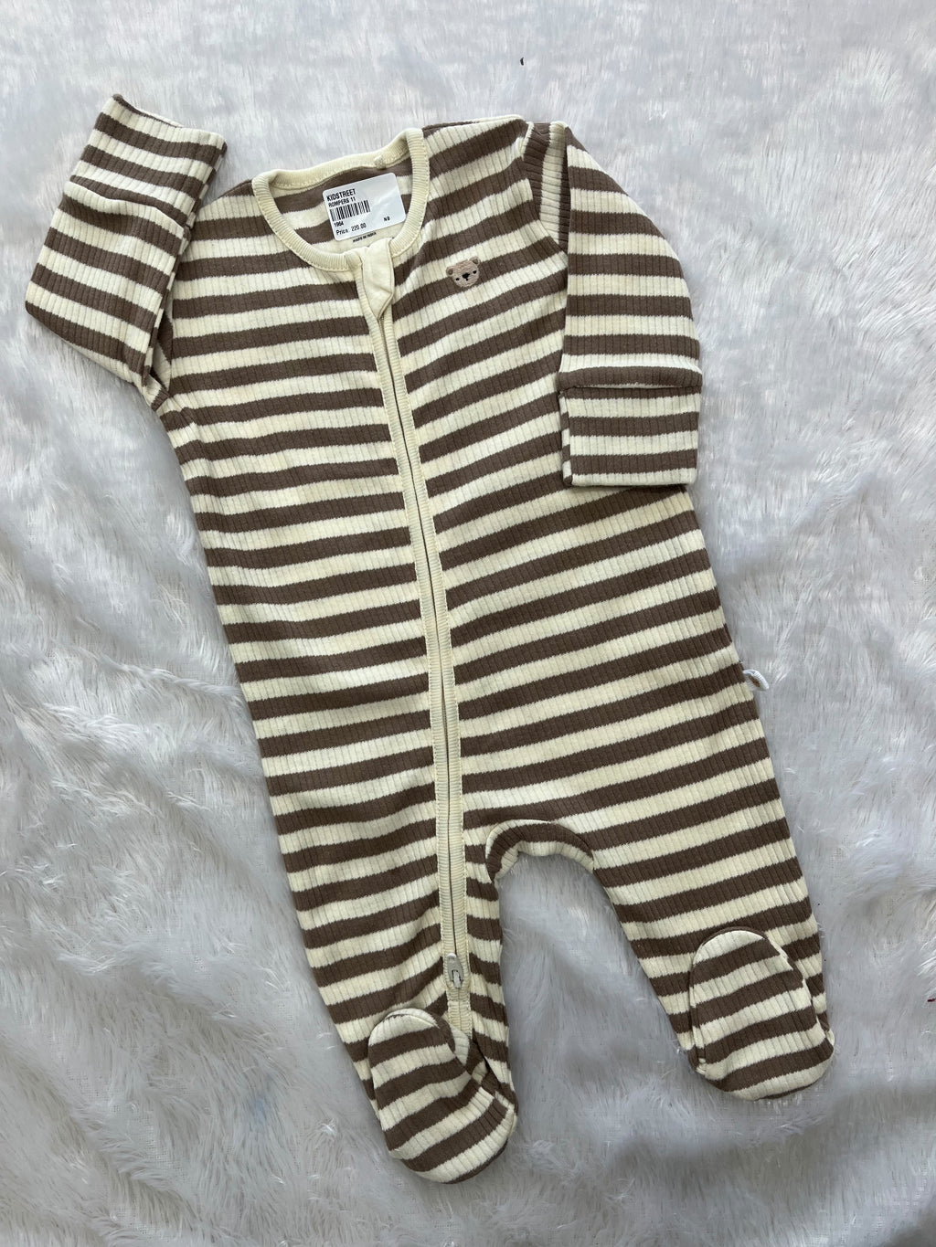 Striped Ribbed cute Rompers