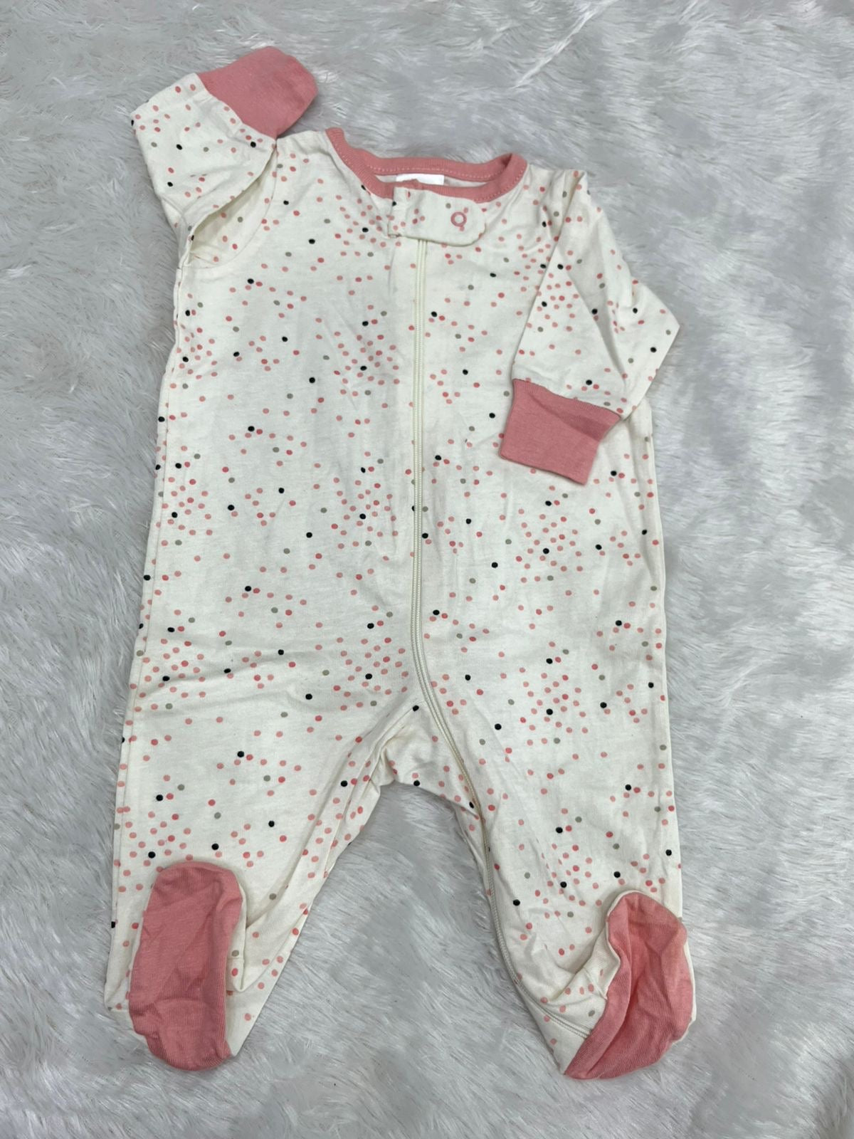 Newborn Baby Romper-footed Zipper