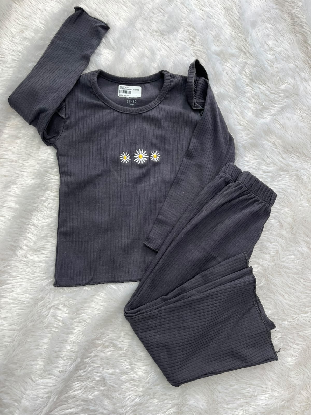 Black Ribbed co ord-2145