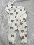 Brown teddy romper