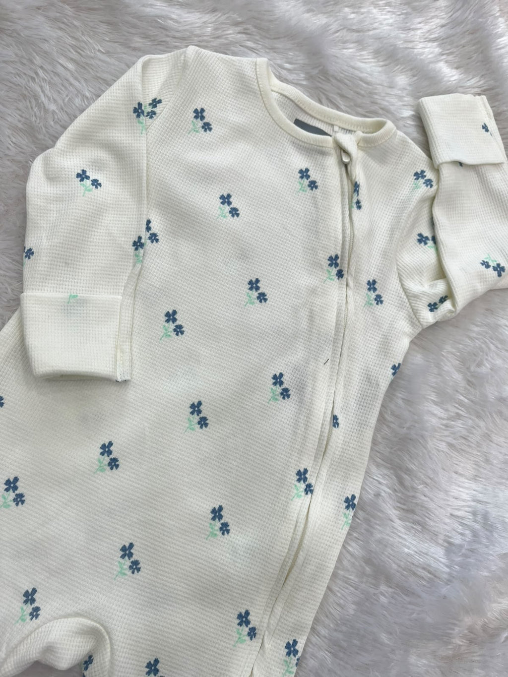 Beautiful floral design white romper