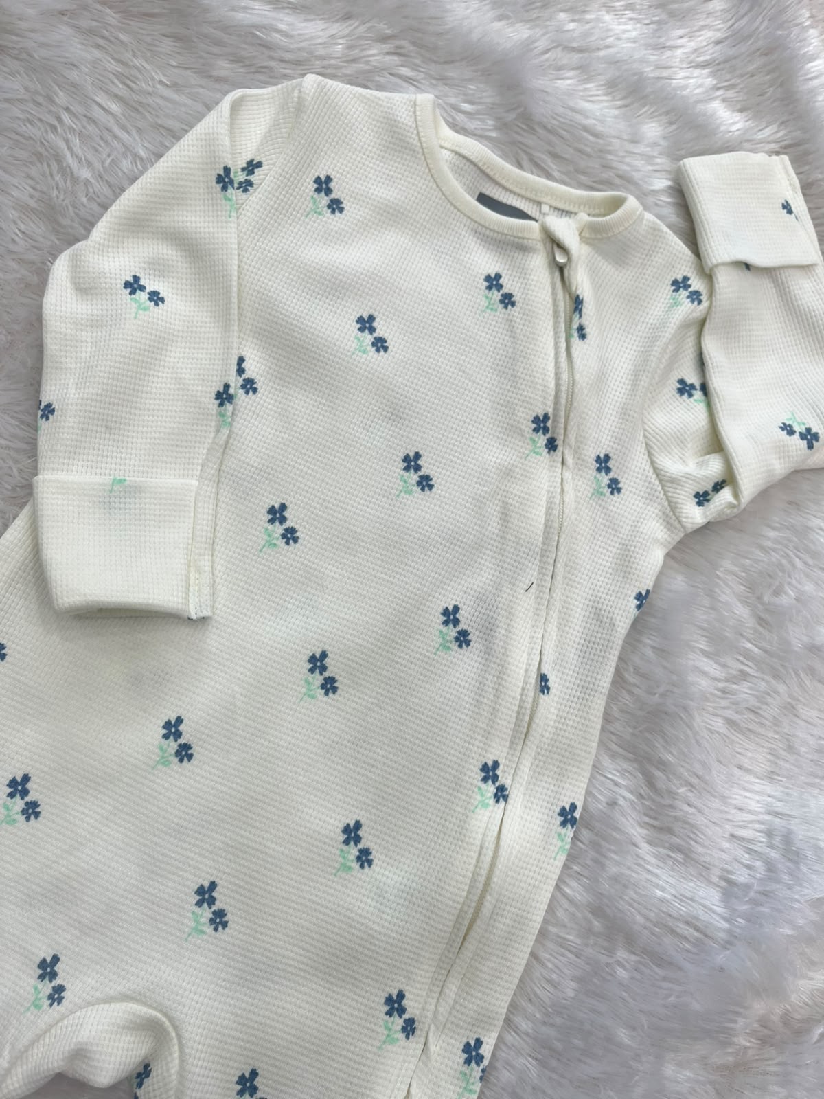 Beautiful floral design white romper