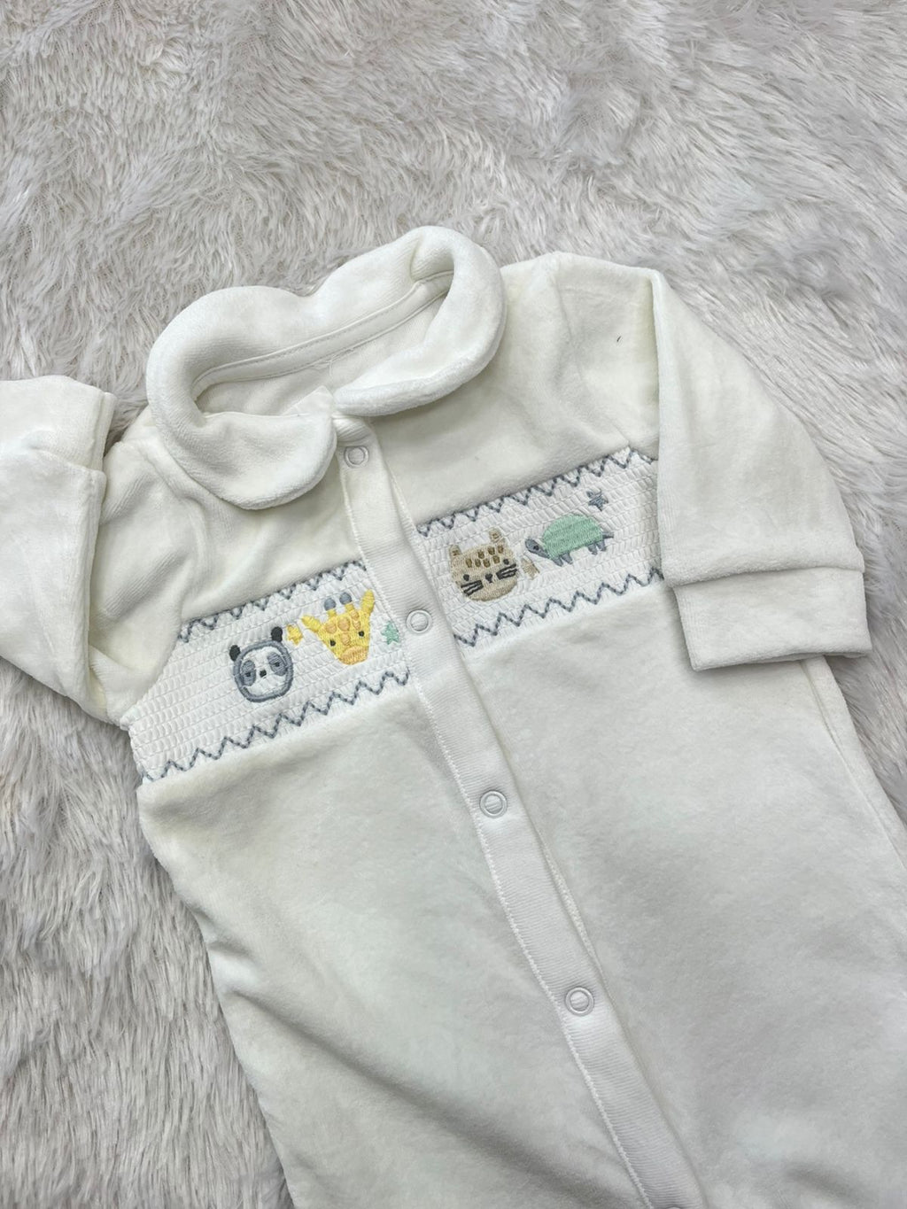 White velvet romper