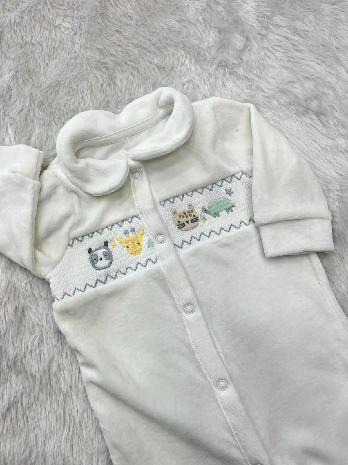 White velvet romper