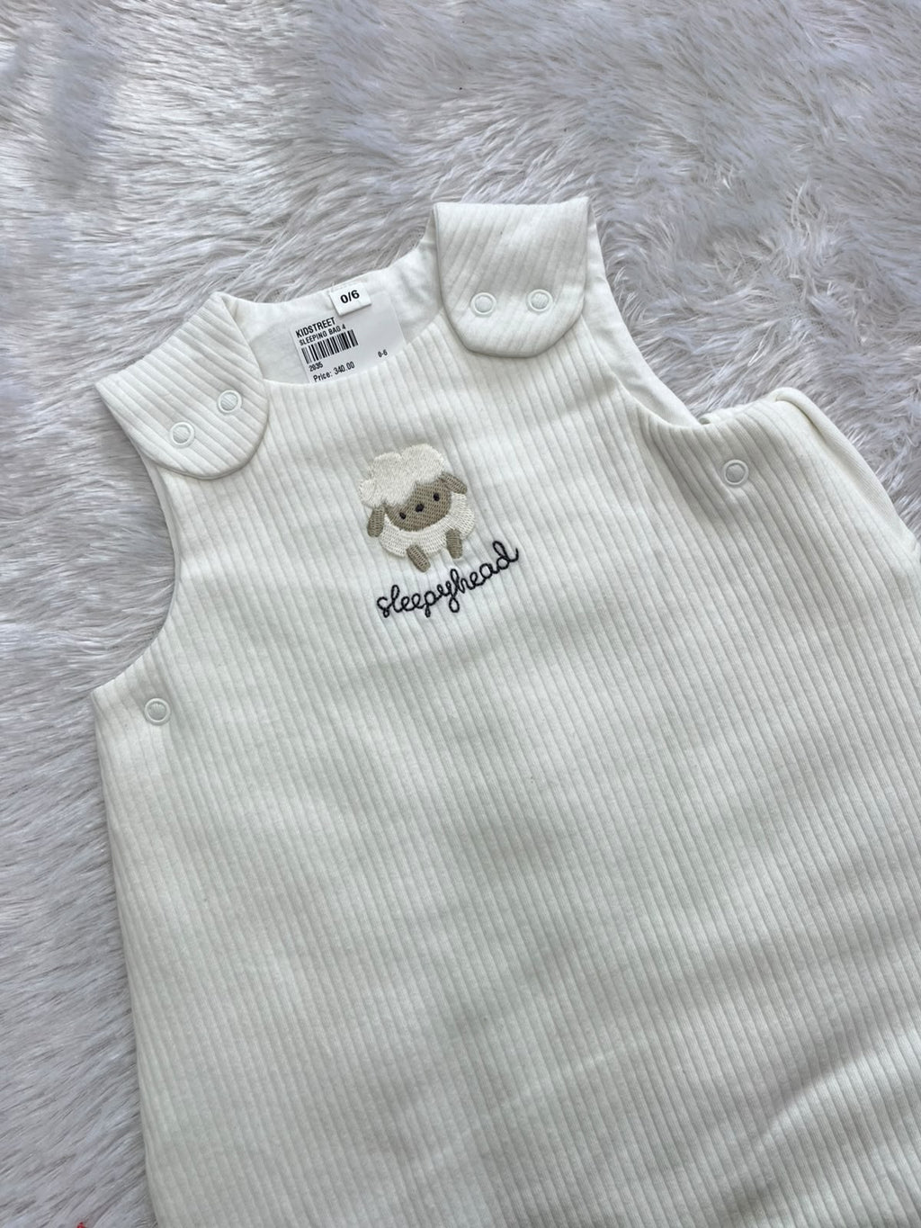 Sleepy head white sleeping bag