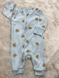 Sky blue teddy Romper