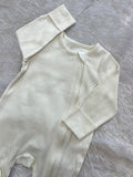 Pure White Ribbed Romper