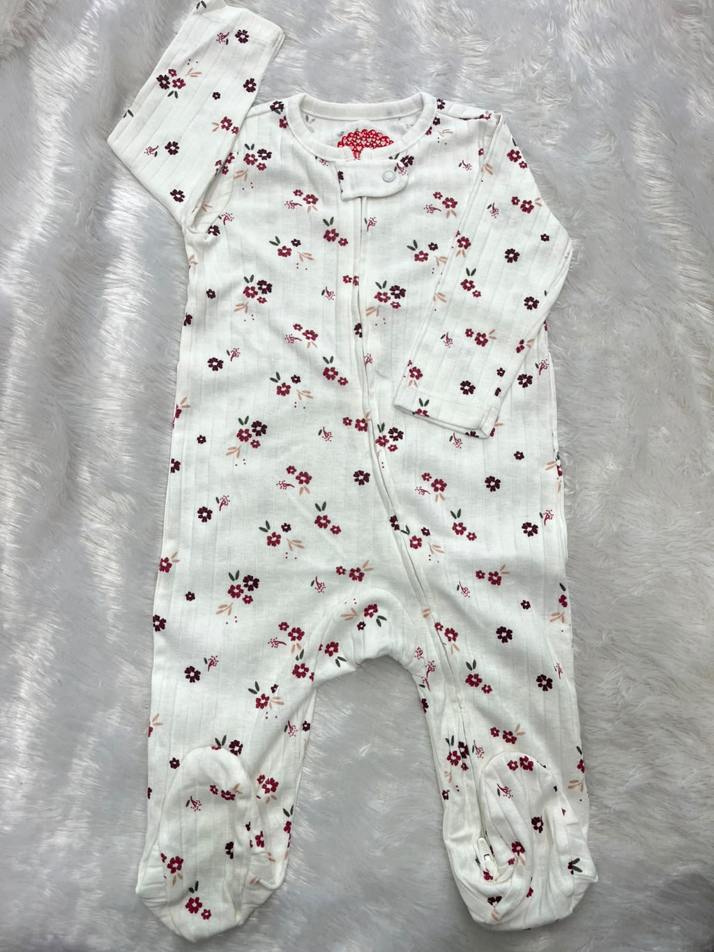 White Printed Romper