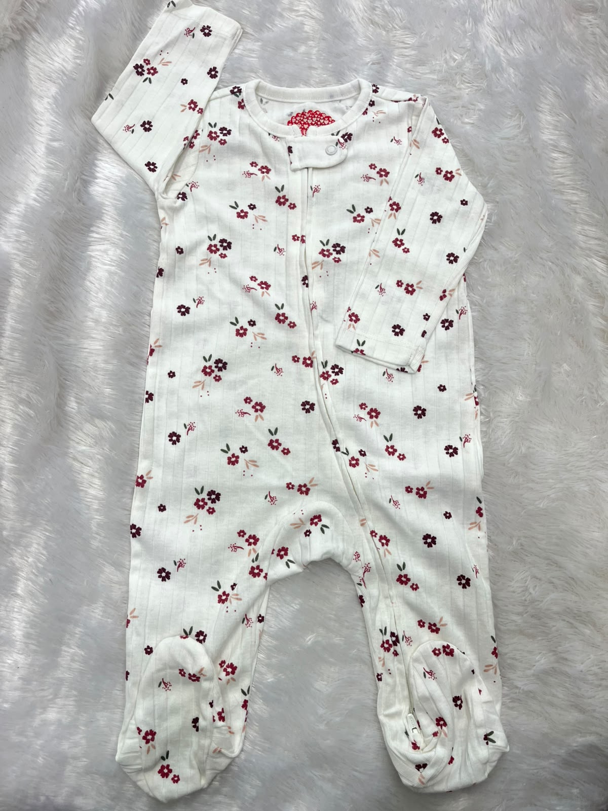 White Printed Romper