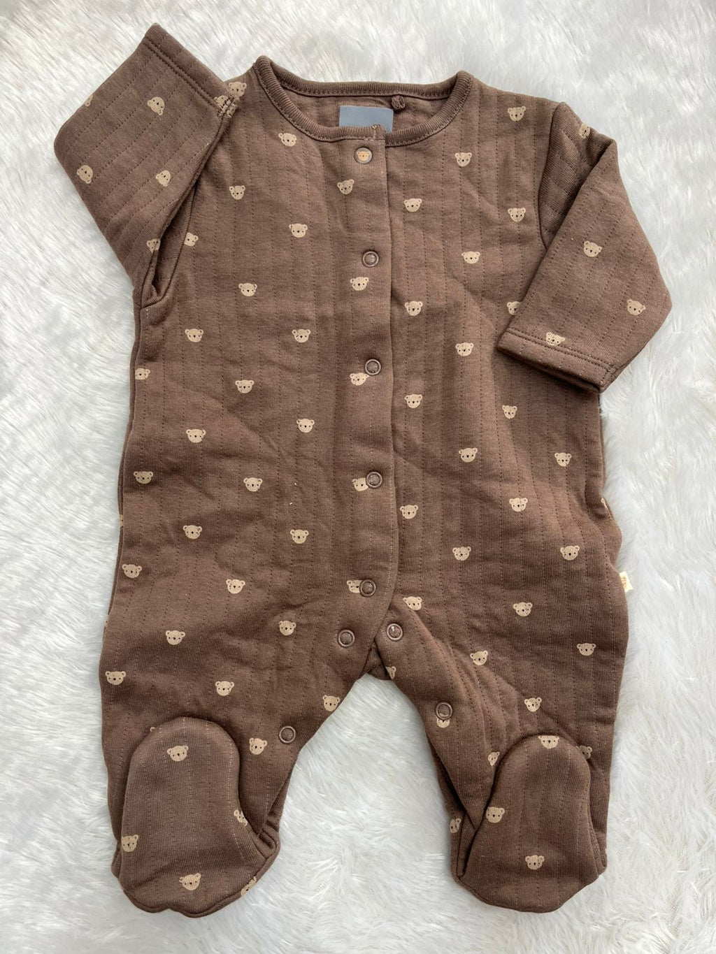 Brown teddy quilted