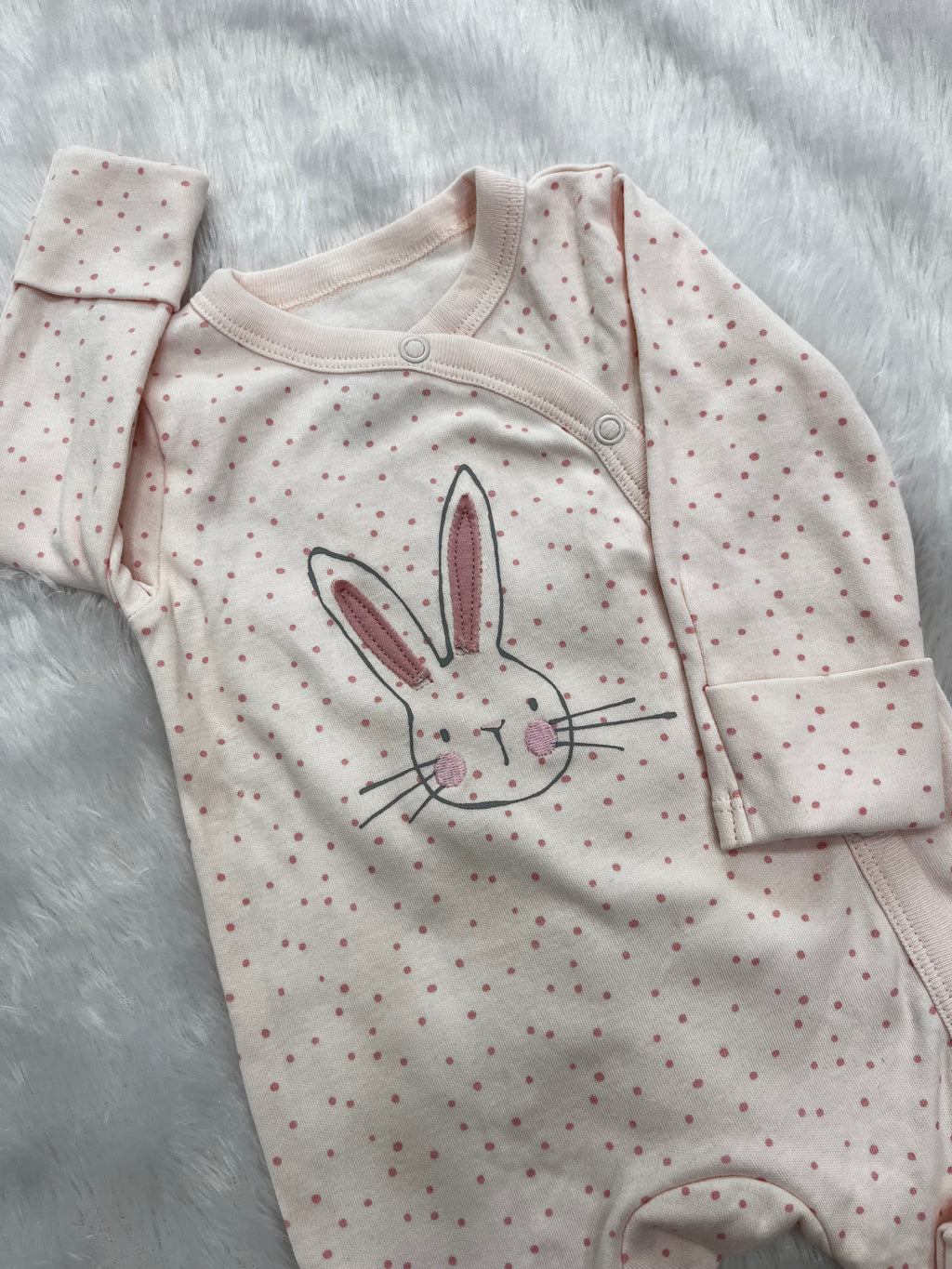 Pink bunny romper