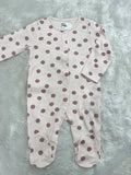 Pink polka Romper
