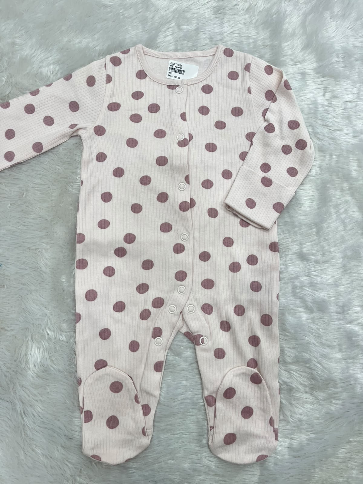 Pink polka Romper