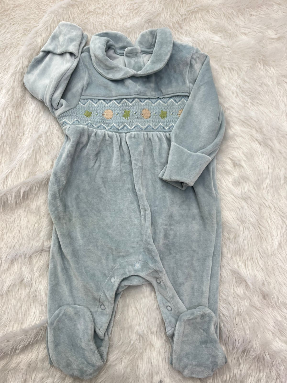 Pastel velvet romper