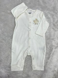 Cute duck- plane white non footed Romper