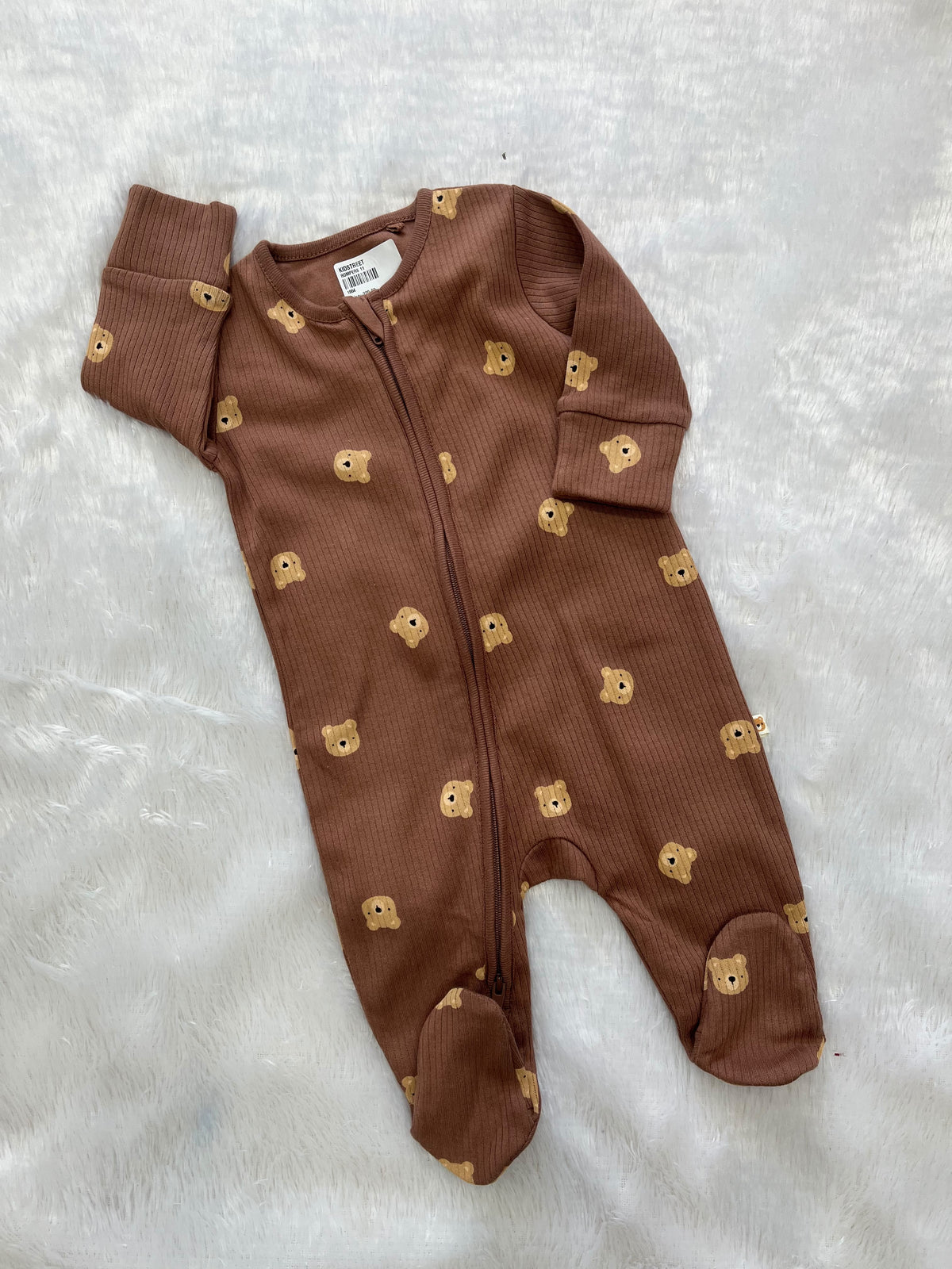 Cute teddy Romper-brown