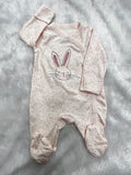 Pink bunny romper