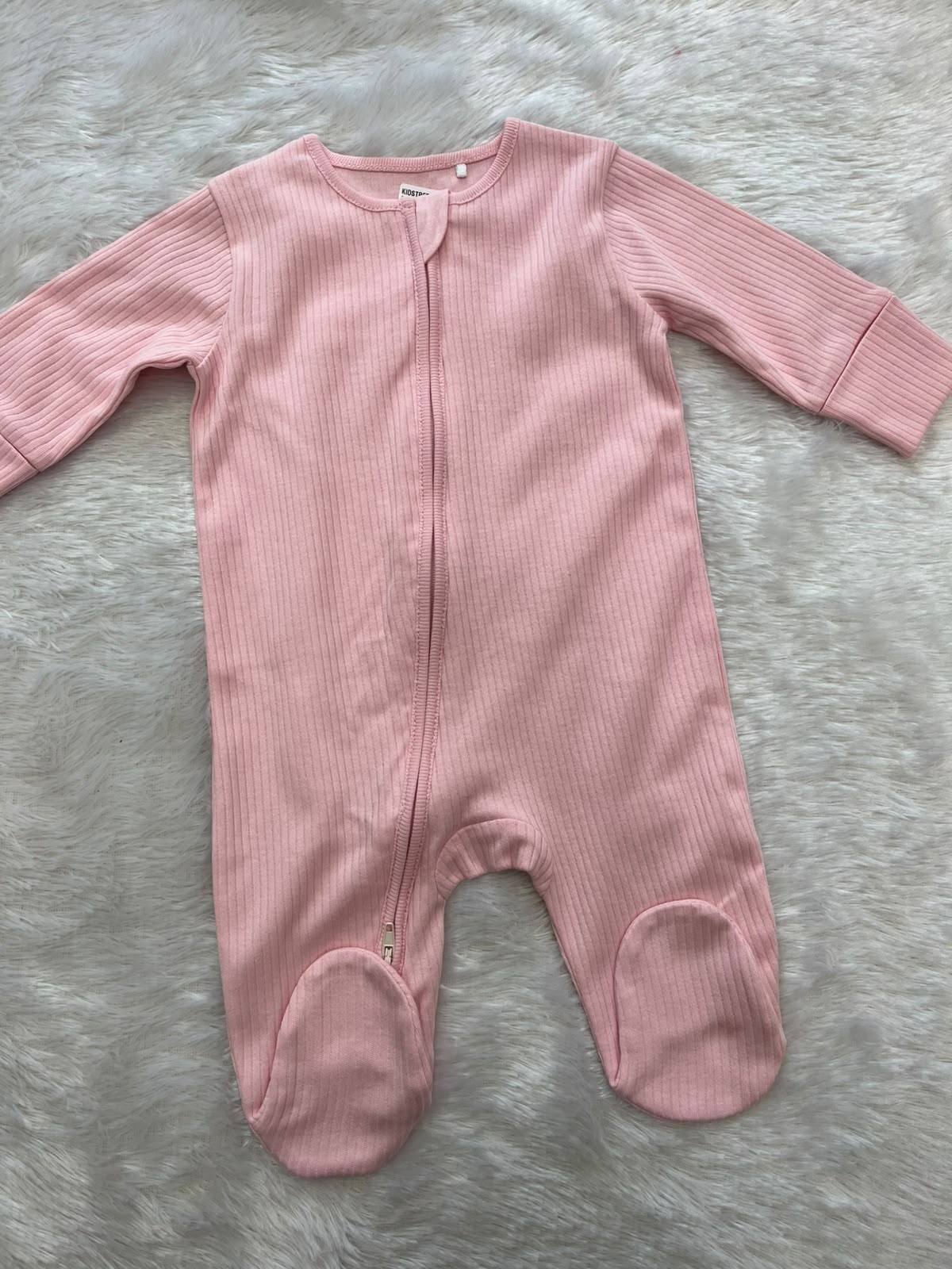 Pink Ribbed Romper