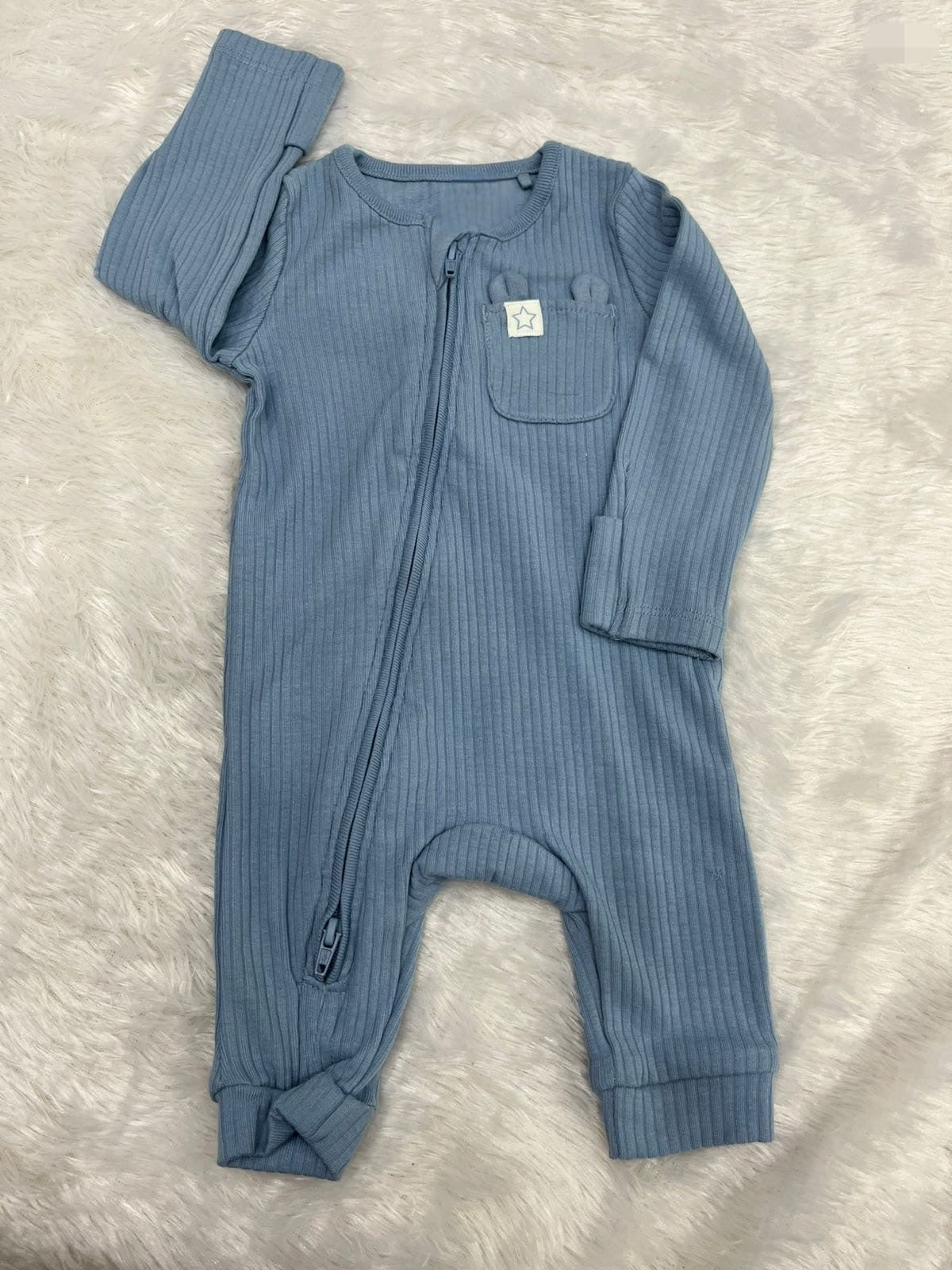 Ribbed Non footed Romper