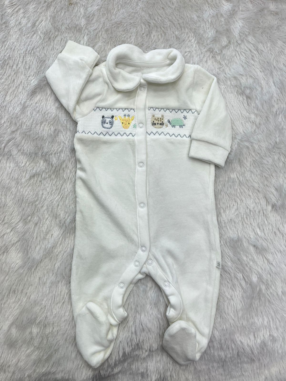 White velvet romper
