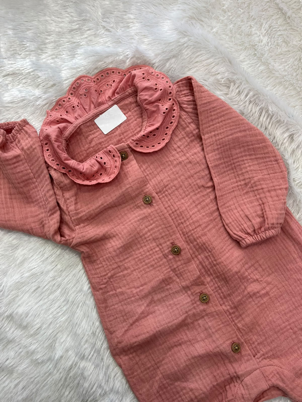 Peach Muslin Dungaree