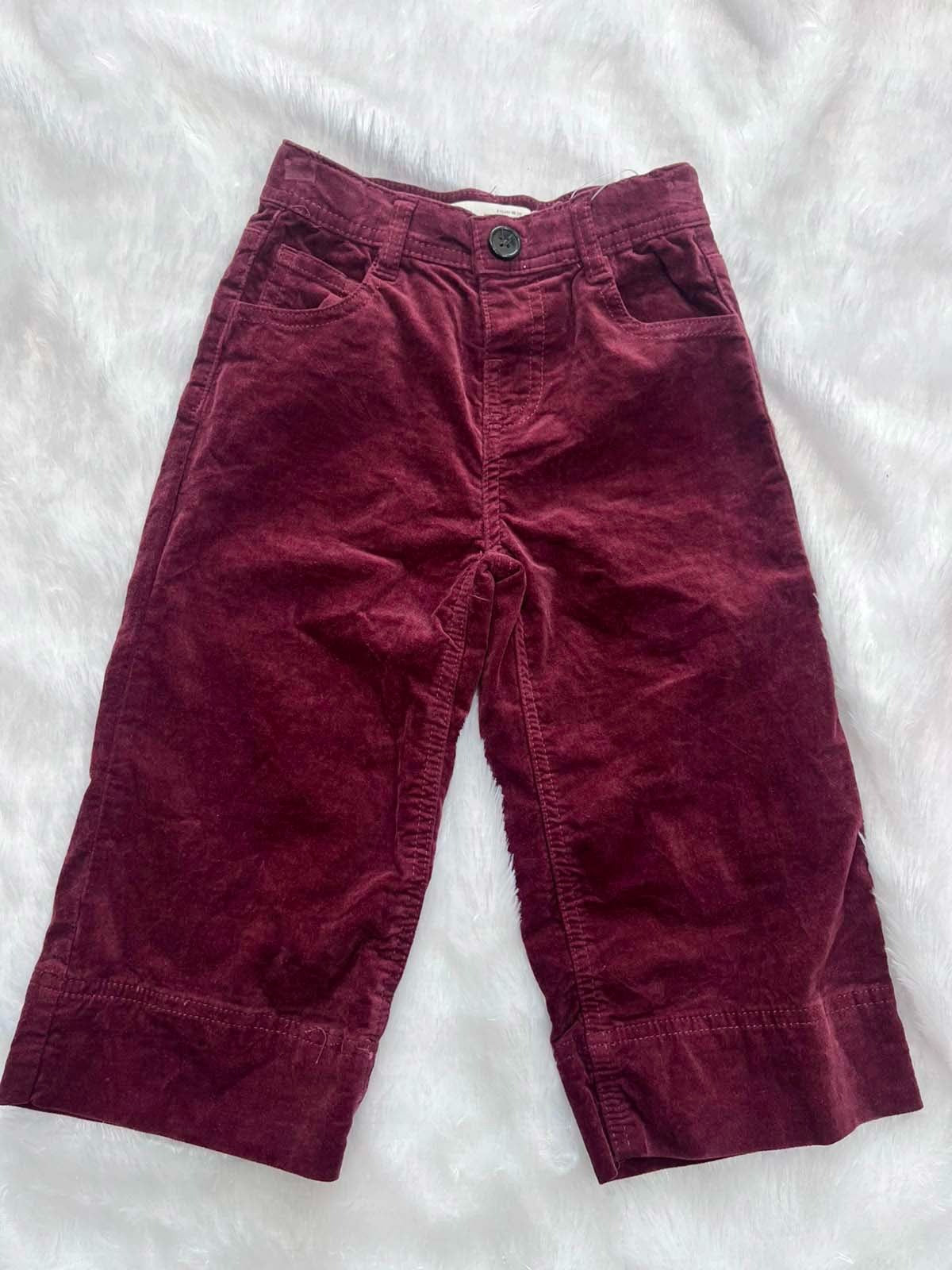 Maroon velvet Pants