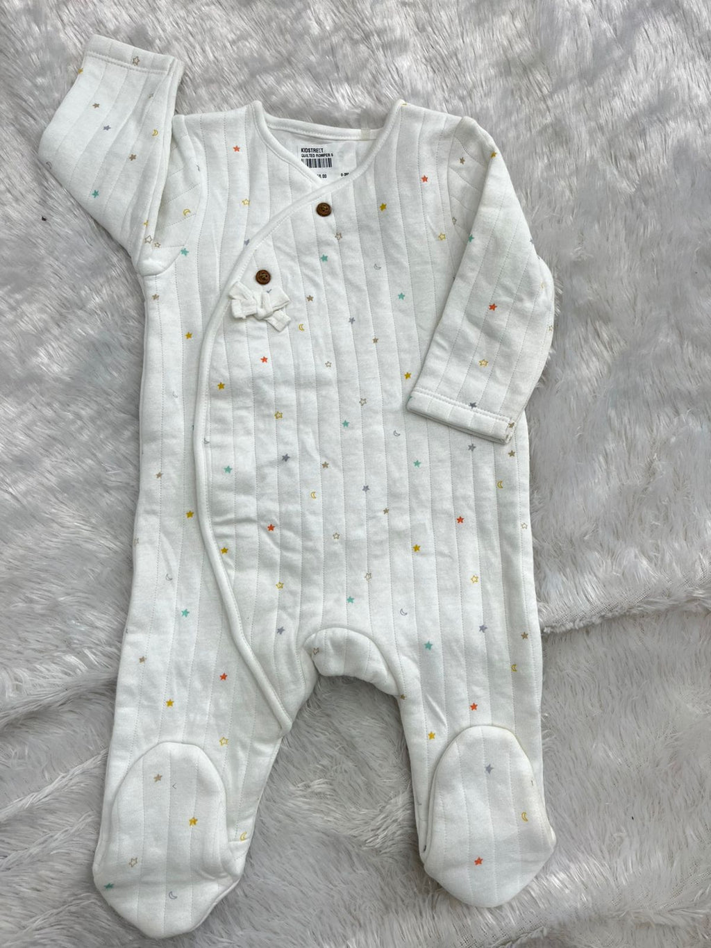 White star and moon quilted