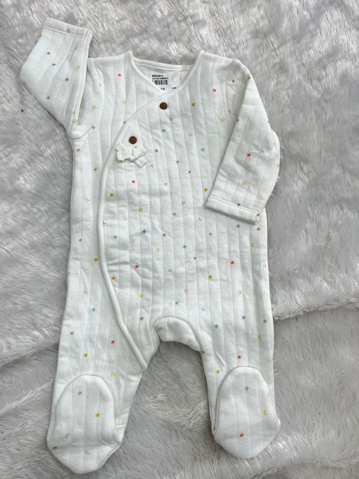 White star and moon quilted