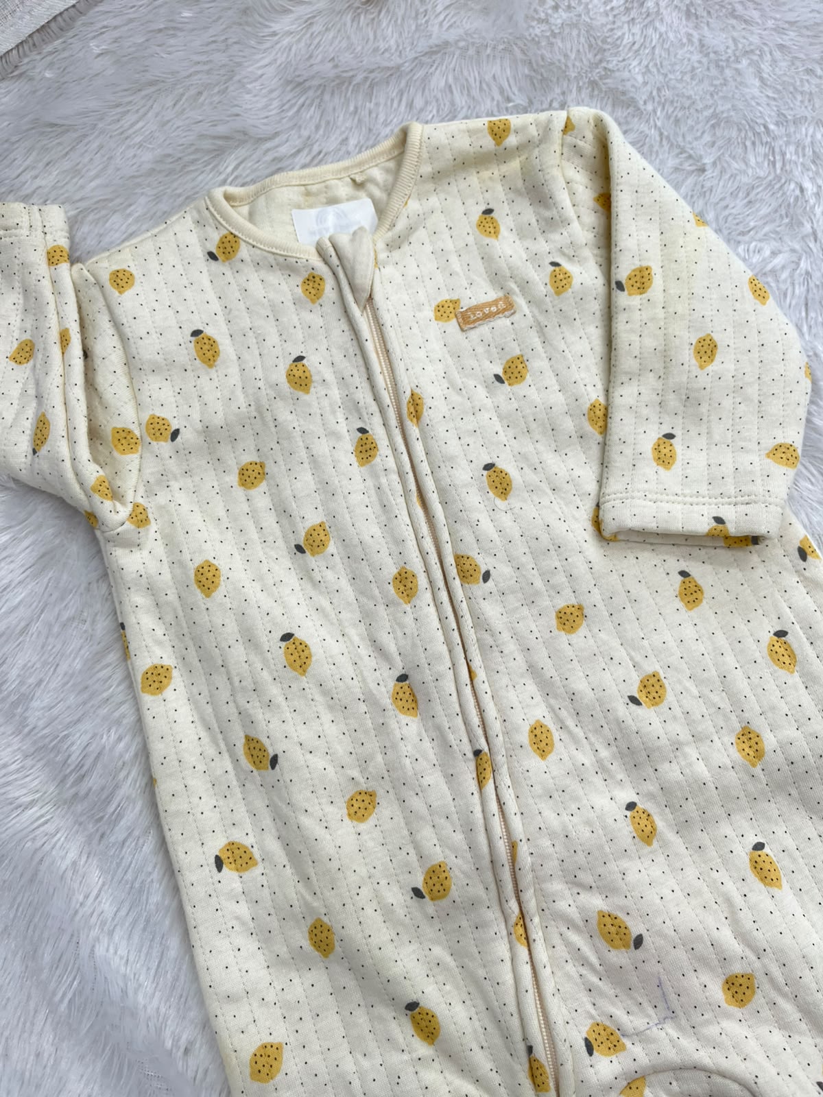 Sweet lemon quilted romper