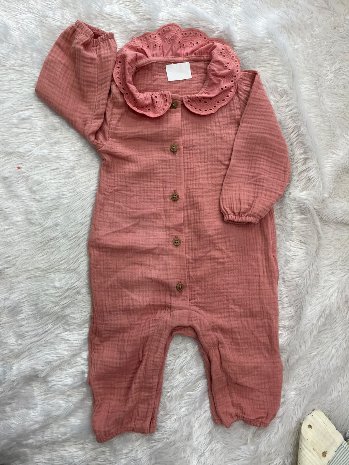 Peach Muslin Dungaree