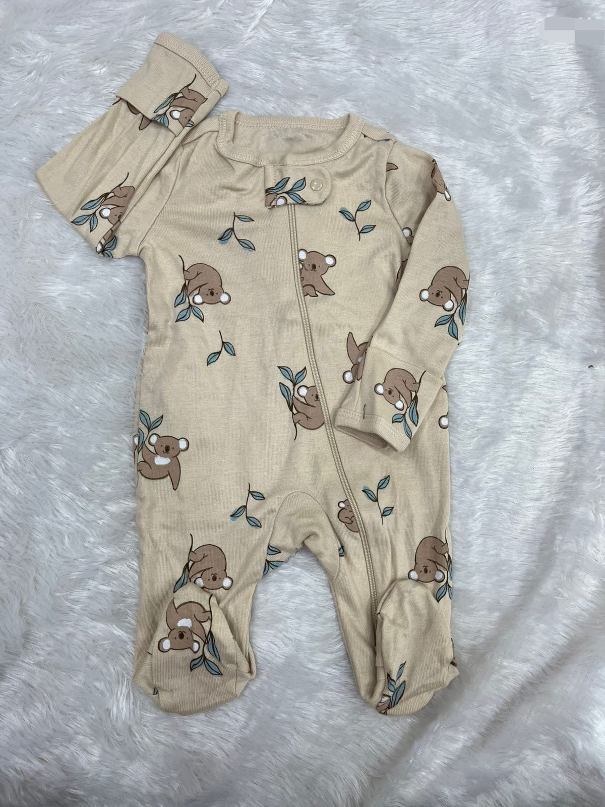 Cute Beige Zipper Romper